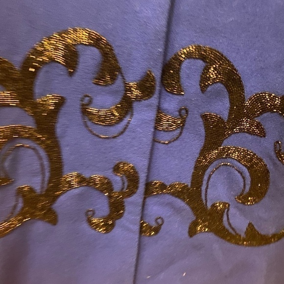 NOLAN MILLER RIYAL BLUE 100% WOOL BEADED BLAZER SIZE 12 - Picture 4 of 9